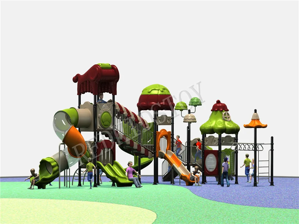 Wholesale EU Standard Big Outdoor Playground With Two Levels