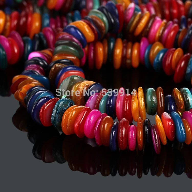 

80CM Length Multicolor 5-9MM 2String Natural Color Irregular American Mother Of Pearl Shell Beads Spacer Beading For Jewelry