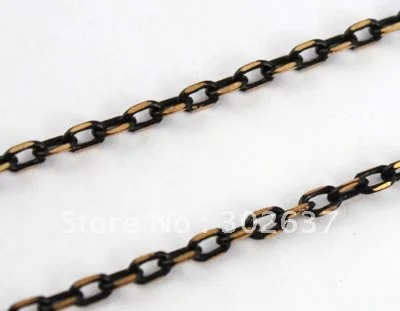 5 Meters Fashion Cut Black Cable Chain 4.8x3mm #20573