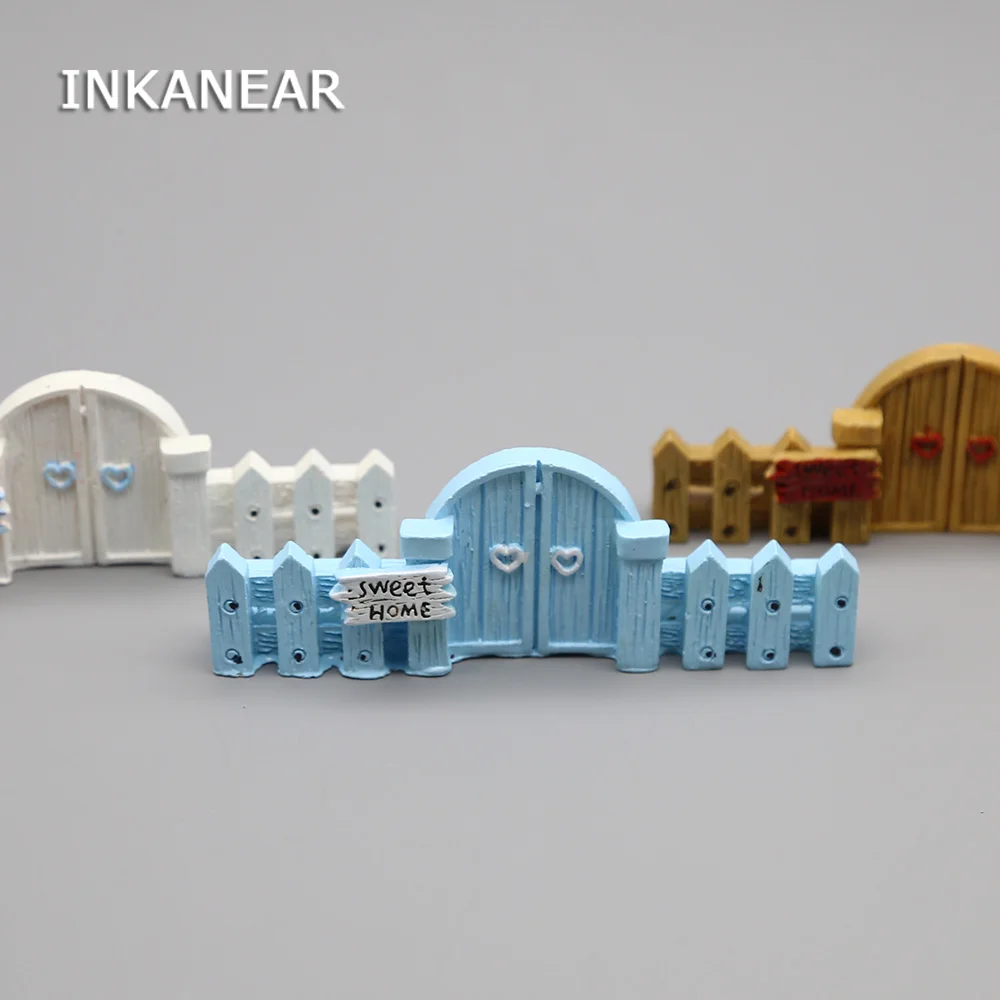 INKANEAR Mediterranean Fence Fairy Garden Miniatures Decor Terrarium Action Figurine DIY Car Ornament Toy Accessories