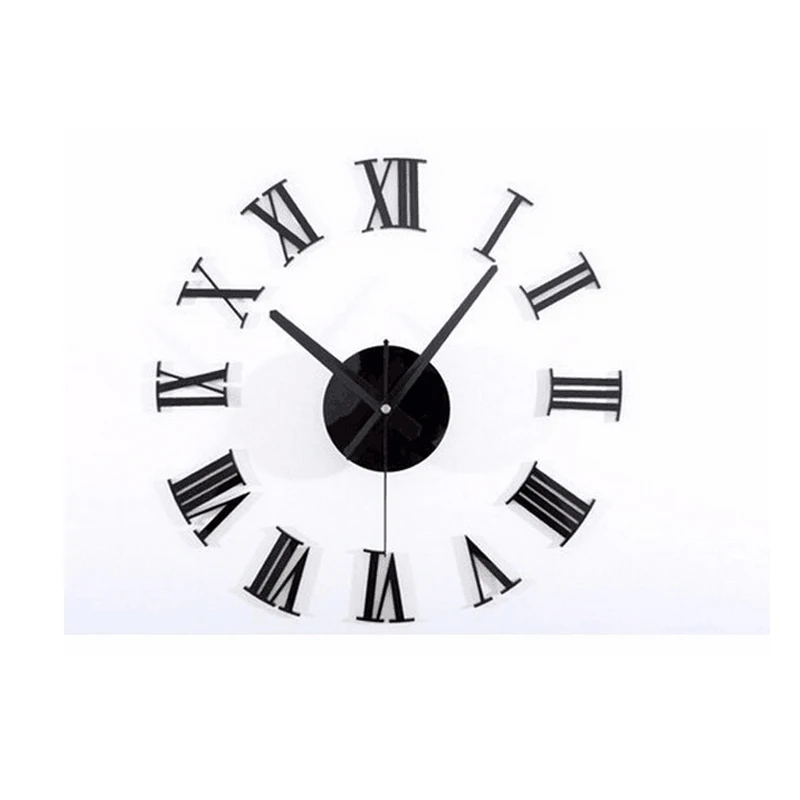 limited rushed  new arrival real acrylic quartz mirror needle watch wall stickers fashion clock fairy