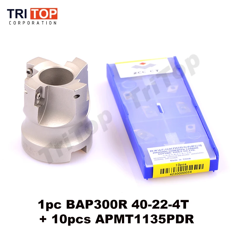 

Free Shiping 1pc BAP JAP 300R-40-22-4T Milling tool with 10pcs milling insert APMT1135PDR Face Mill Shoulder Cutter