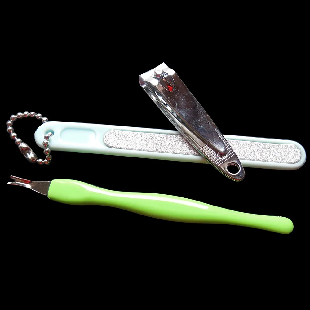 3 pcs/set manicure tool nail beauty file nail file  dead skin fork  Nail clipper