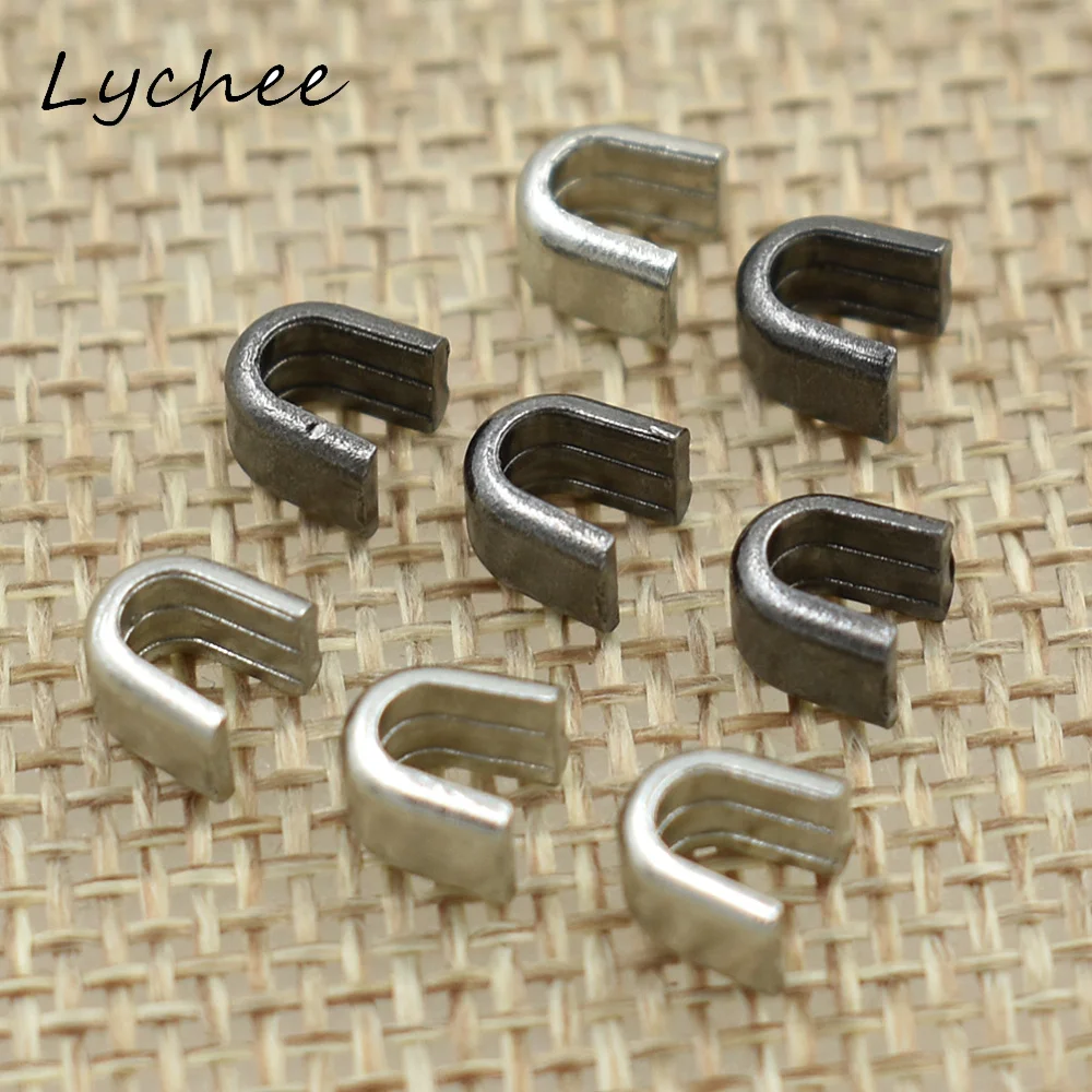 Lychee 20pcs 8# Silver Black Color Copper Zipper Top Metal Stopper DIY Handmade Craft Sewing Zipper End Accessories