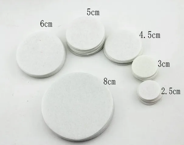 50 PCS DIY 2.5CM-8CM Round ellipse Felt circle fabric pads accessory patches Non-woven sew felt pads fabric flower accessories