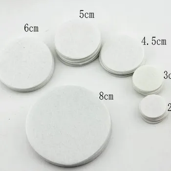 원형 타원 펠트 원형 원단 패드 액세서리 패치, 부직포 바느질 펠트 패드, 원단 꽃 액세서리, DIY 2.5cm-8cm, 50 개 