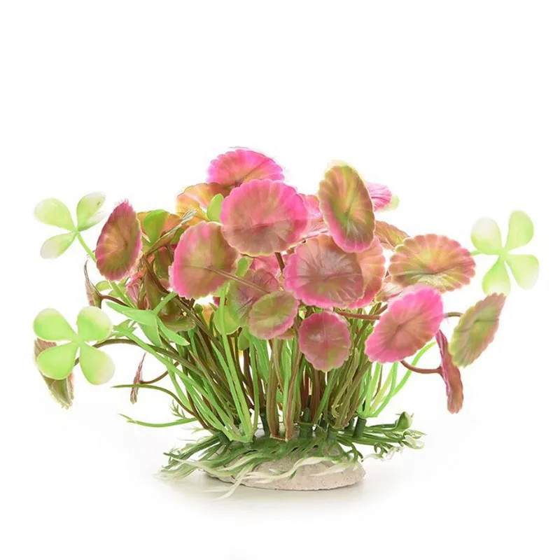 

Underwater Aquarium Plants Aquatic Simulation Plastic Lotus Leaf Grass Fish Tank Ornaments Aquarium Accessories