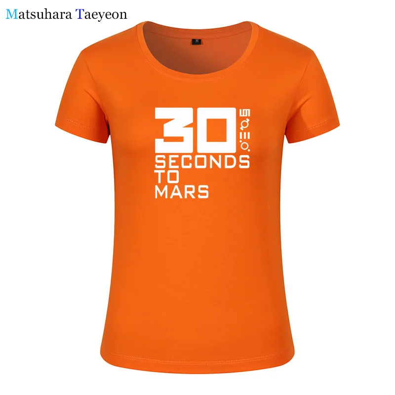 30 Seconds To Mars fashion Women T Shirts Music Band T-shirt Short Sleeve Cotton 30STM Women T-shirt Tops Tee T155