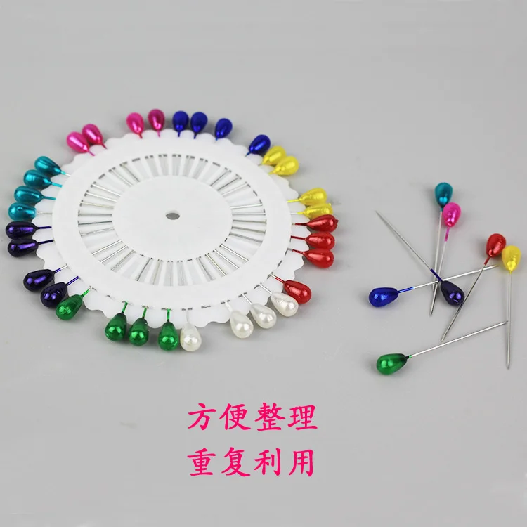 2packs/lot 40PCS 39mm 8 colors Round Pearl Head Pin Localization Needles Weddings Corsage Sewing Colorful Pins free shipping1048