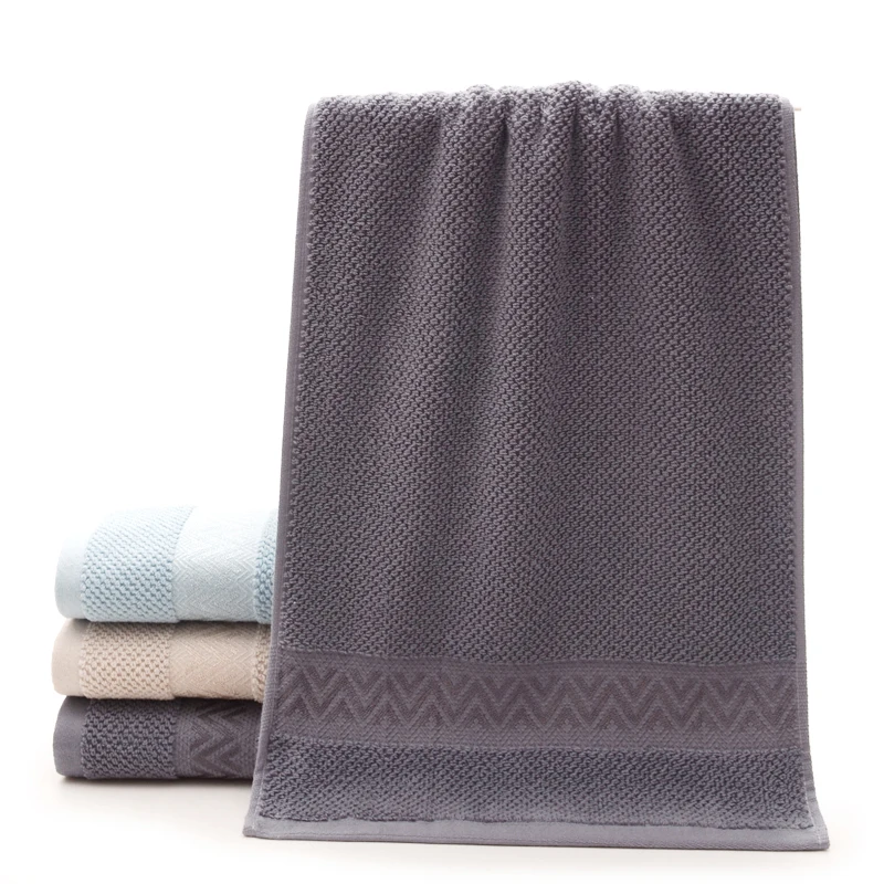 Men 2pcs/set 100% Cotton 34*74cm Solid Face Towel Hand Towel Washcloth Towel Gift Toalla De Cara bathroom Linteum