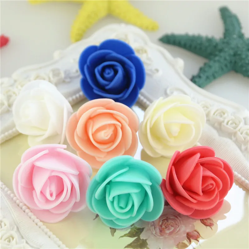 50PCS/Bag Mini PE Foam Rose Flower Head Artificial Rose Flowers Handmade DIY Wedding Home Decoration Festive & Party Supplies