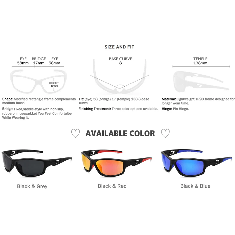 Imagem -03 - Óculos de Sol Esportivos Masculinos Óculos de Sol para Viagem Ciclismo ao ar Livre Armação Preta Uv400 Mj8013