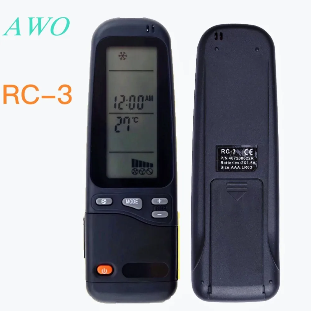 1PC New RC-3 For Airwell Air Conditioner Remote Black RC-4 RC-7 WMZ 12ST RC-41-1 RC-5I-1 RC-7 19in1 RC-4I-1