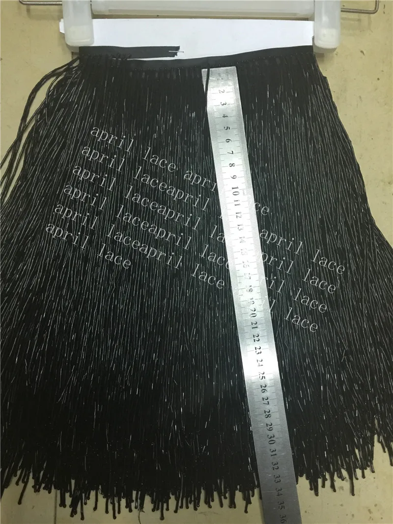 yy104 # 5 yards /bag black tube color 30 cm width  ribbon fringe tassel for bridal gown wedding/dress decoration