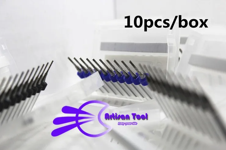 Brocas de grabado de carburo de tungsteno, brocas de placa de circuito impreso, 0,8-1,8mm, 10 unidades/lote