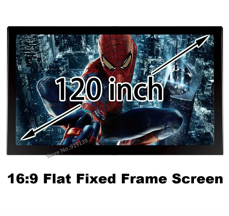 Bright Image 3D Cinema Projector Screen 120 Inch 16:9 Fixed Frame Projection Screens Good Using For Conference Room Office