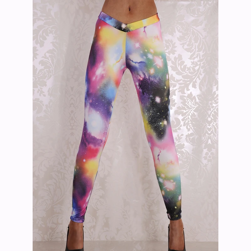 Leggings coloridos a cuadros y arcoíris para mujer, pantalones con estampado Digital, pitillo, elásticos, de alta elasticidad, para primavera y