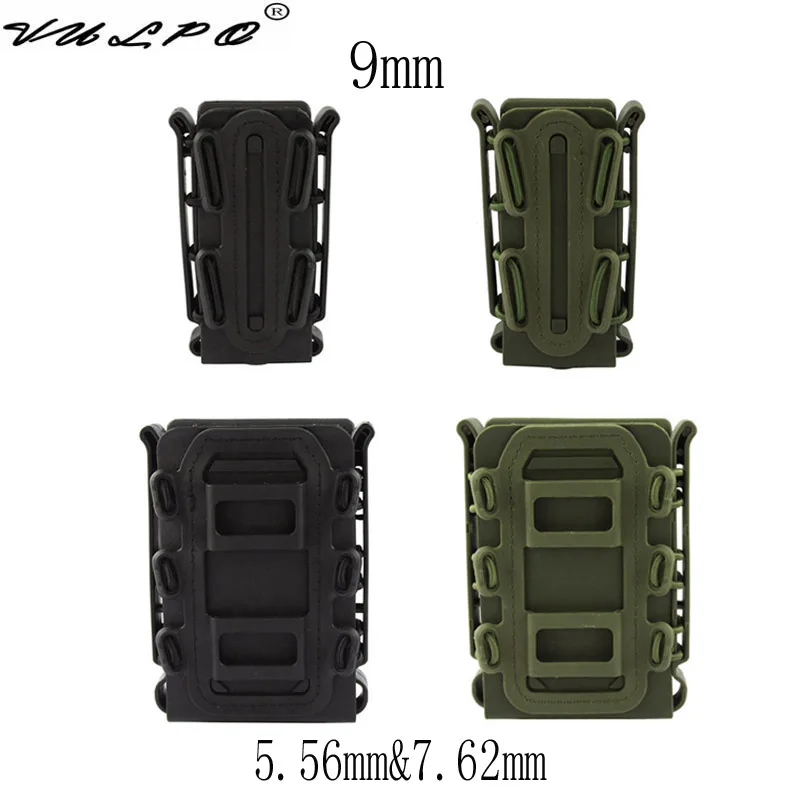 VULPO-bolsa táctica para pistola Molle Mag, carcasa suave, 7,62mm y 5,56mm, 9mm