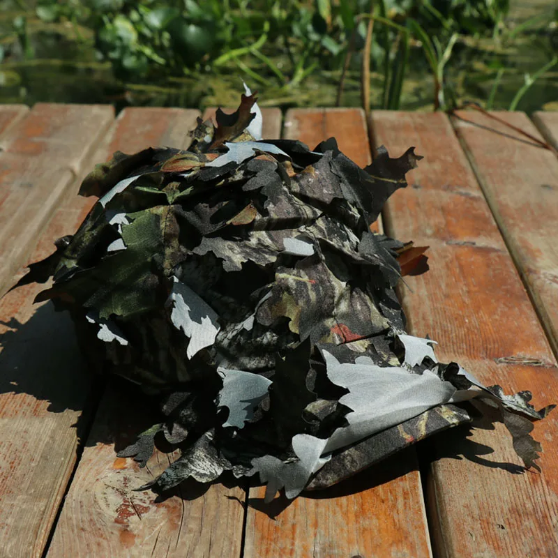 New Bionic Camouflage Dead Leaf Baseball Hat Fishing Hunting Sun Shade Cap Bird Watching Photography Hunting Caps Ghillie Suit