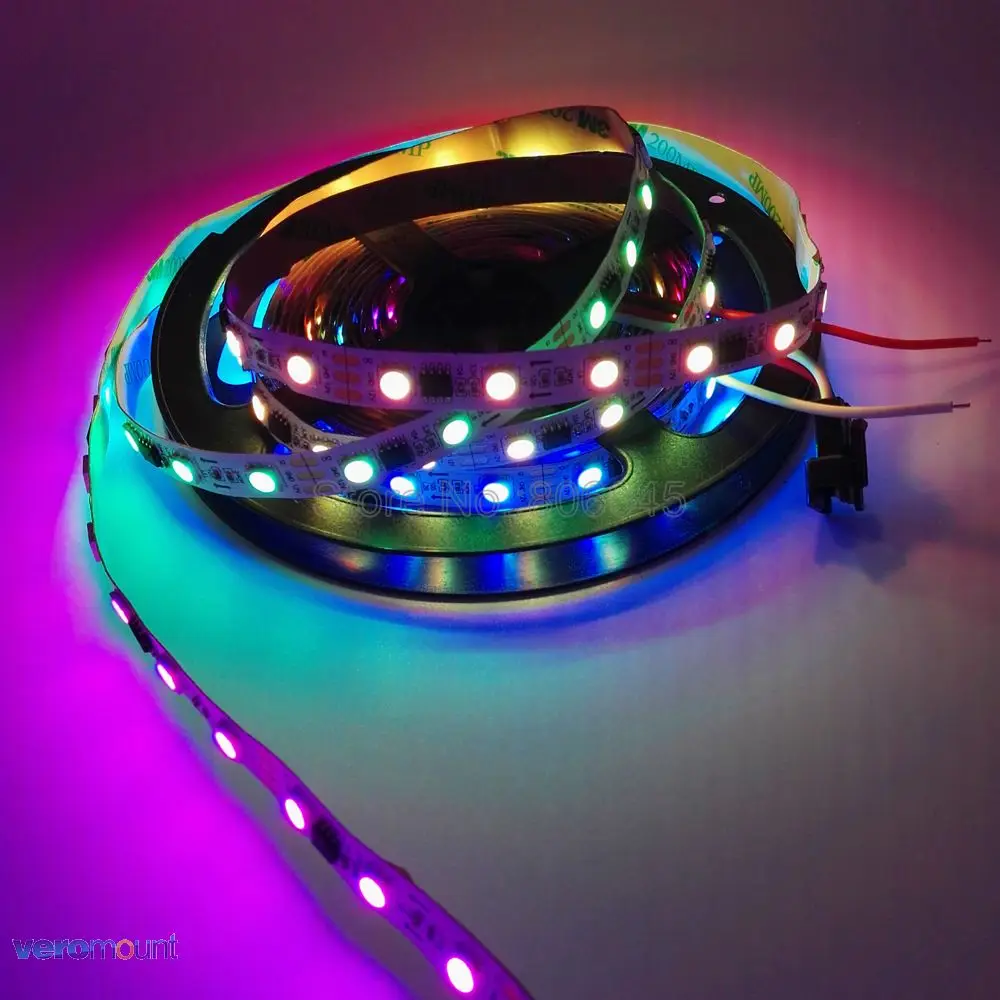 Tira de luz LED direccionable a todo Color, cinta Flexible Digital LED, Control externo IC, 3 LED, DC 12V, WS2811, 5050 RGB