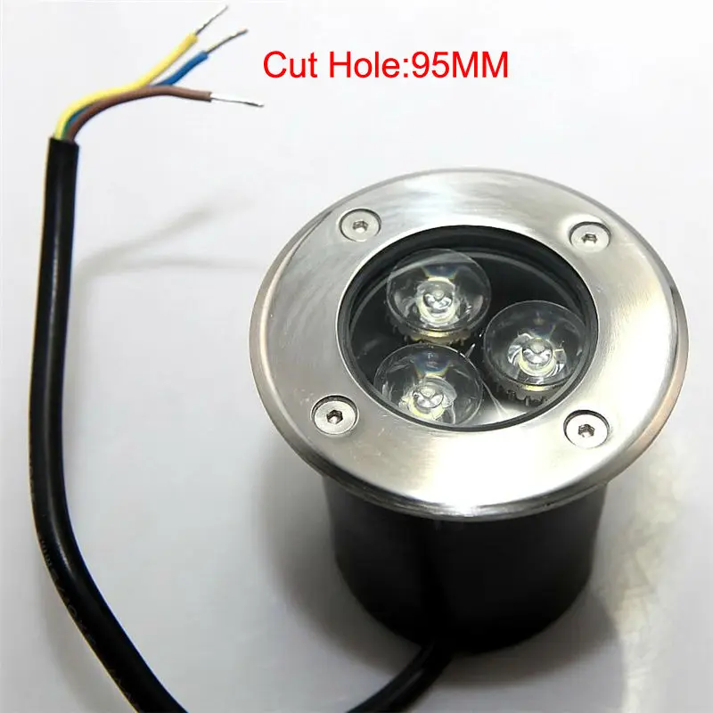 IP65 3X3W 9W 12VDC/AC85-260V recessed lighting Outdoor Lamp LED Spot Floor Garden Yard LED Underground light