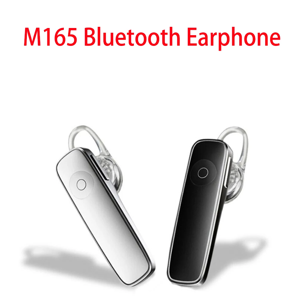M165 Bluetooth-compatible V4.0 Headset Wireless Earphone with Microphone Volume Adjustable for iPhone Xiaomi Phone