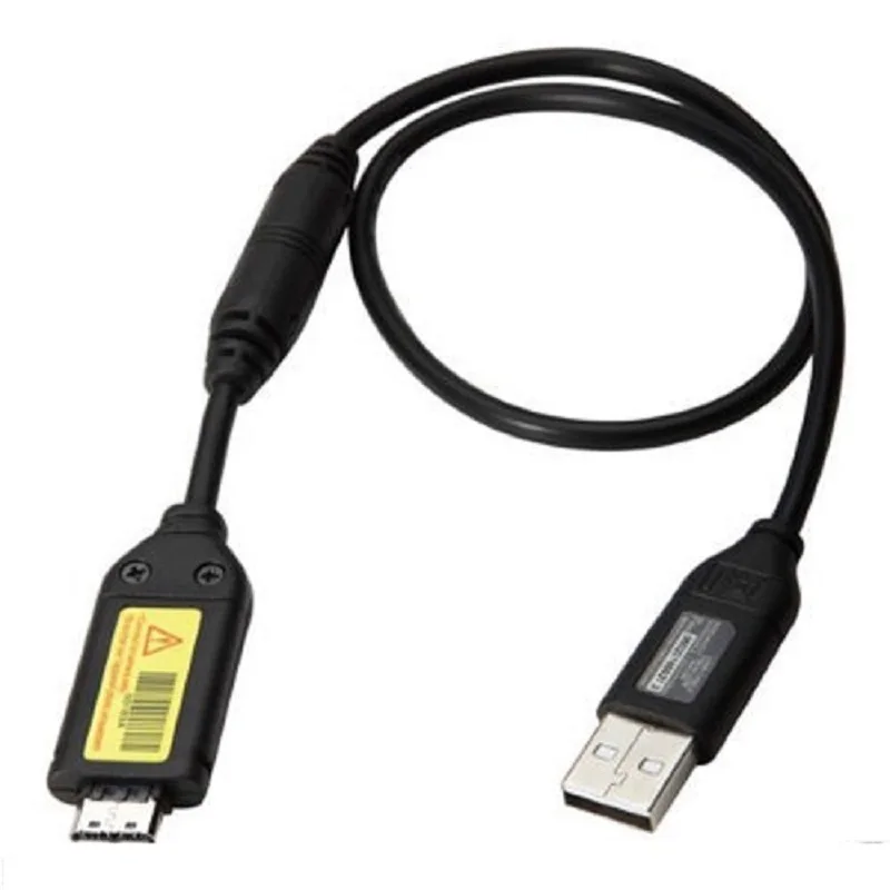 Nero 2 In 1 USB 2.0 adattatore per caricabatterie dati connettore cavo di sincronizzazione cavo di sincronizzazione linea per fotocamera Samsung PL150 ST200 ST600 ST700 WB210