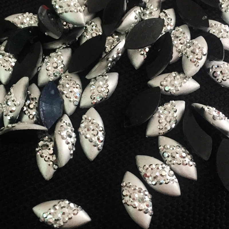 Diy80pcs silver horse eye shape, hair decoration and clipboard resin button party decoration button.A352