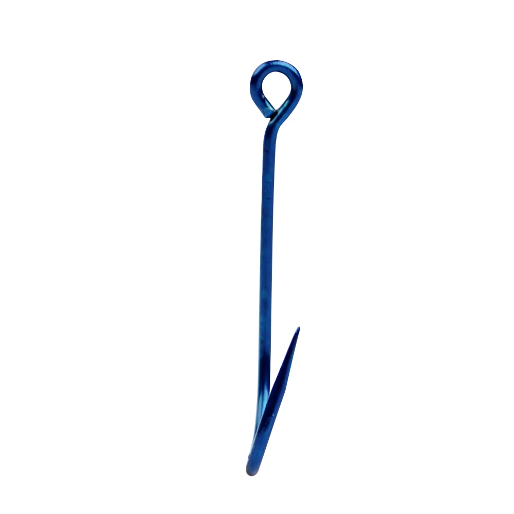 NGB 50PCS Stainless Steel Barbed Fishing Hook With Ring 2320 11#-20# Blue Big Eye Single Hooks Jig Sea Fishing Tackle