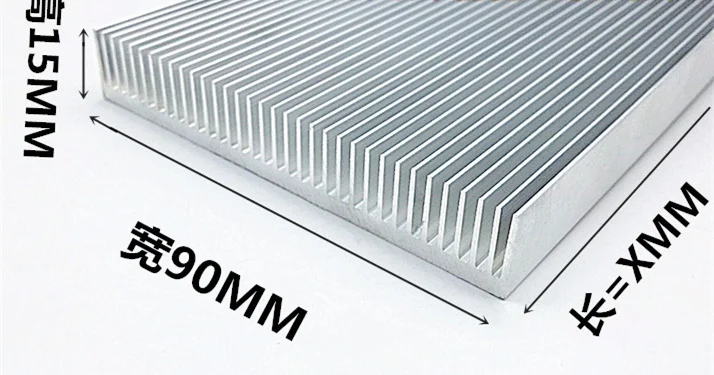 

Fast Free Ship High-power aluminum heat sink Dense tooth radiator 90*15*100MM electronic cooling plate aluminum bar