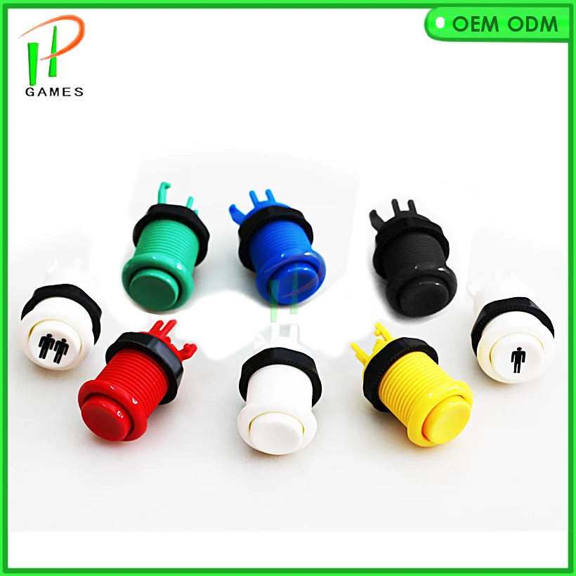 8pcs/lot American Style Jamme Arcade Long Push Button Durable High Quality HAPP Style Switch button with 2 terminal microswitch