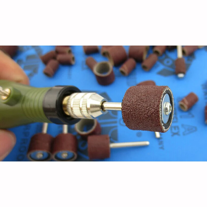 200 pcs 1/2 1/4 dremel 샌딩 슬리브 샌딩 디스크 드럼 샌드 페이퍼 우드 샌드페이퍼 연마 연마 그라인딩 휠 로타리 공구