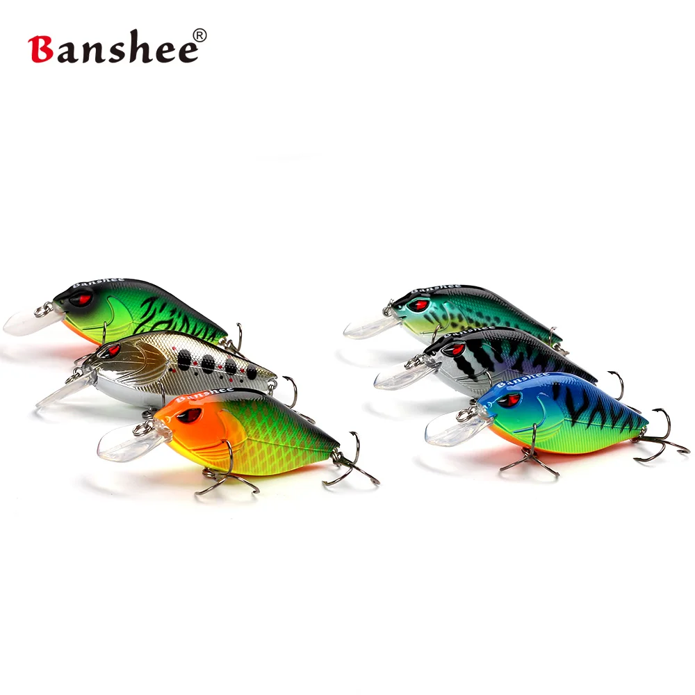 Banshee 6pcs/lot 68mm 15g Snoop VIBS VKR68  Rattle Slient Wobbler Shallow Diving Crankbaits Crank Hard Bait Fishing lure