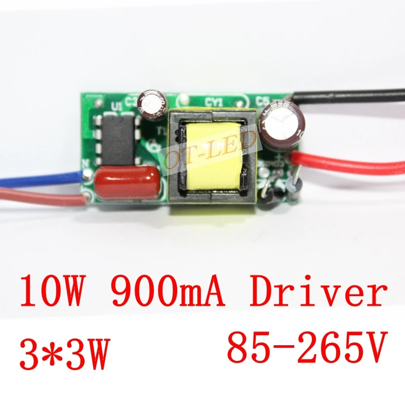 10W 3x3W LED Driver Input AC 110V to 240V Output 4~12V 900mA Power Supply For 9W 10W LED Light Bulb Lamp Floodlight