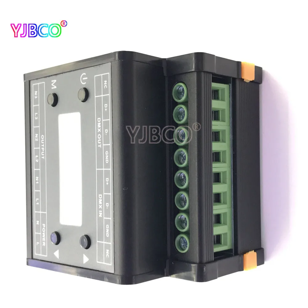 DMX302 High voltage DMX triac led dimmer brightness controller AC90V-240V 50Hz/60Hz Output 3channels 1A/CH for led panel light