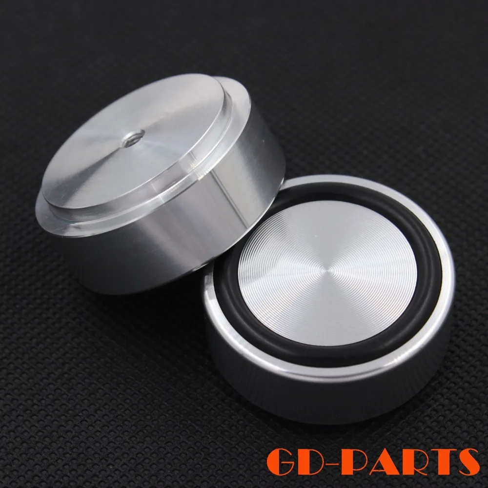 

4pcs 39*17mm Silver Anodized CNC Machined Full Aluminum Isolation Feet Mat Pad For PC Chassis Speaker Cabinet DAC CD Turntable