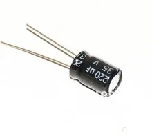 

500pcs/Lot, Electrolytic capacitors, 220uF 35V 8X12mm, -40~+105 best quality