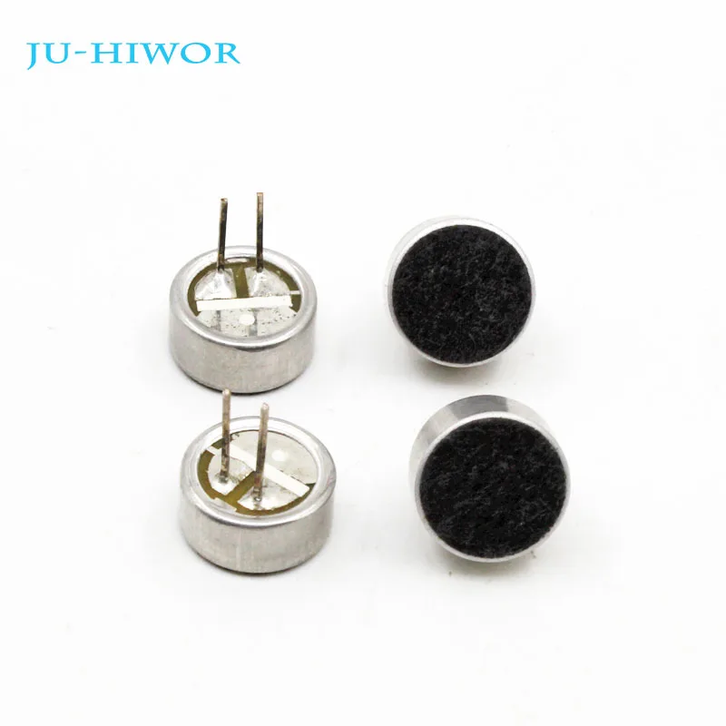 100pcs Acoustic|Microphone 9*H4.5MM Capacitive Electret Microphone,DIP With Pins Pickup Sensitivity: 52DB