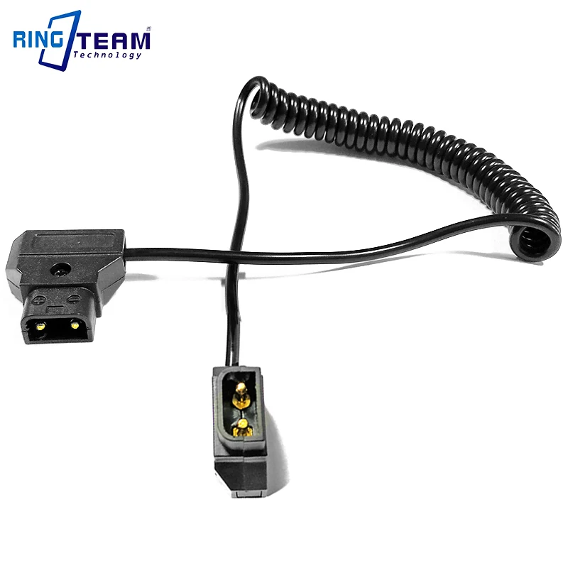 

Stretchable Coiled Power Extension Cable - P-Tap/D-Tap/BTap Male to Male for V-Mount Batteries/Plates