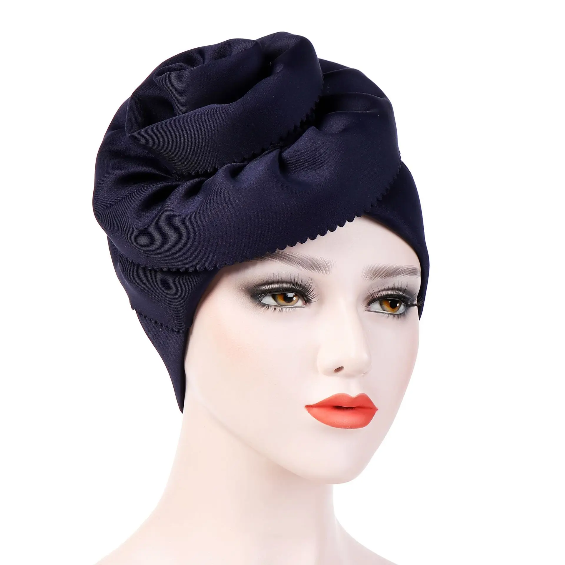 Di lusso di Cotone Turbante Headwrap Delle Donne Musulmane Hijab Accessori Per Capelli Hijab Caps Della Ragazza Musulmana Hijab