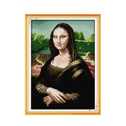 Mona Lisa World Famous Paintings Handmade Embroidery Cross Stitch Set Furniture Decoration Accessories Embroidery