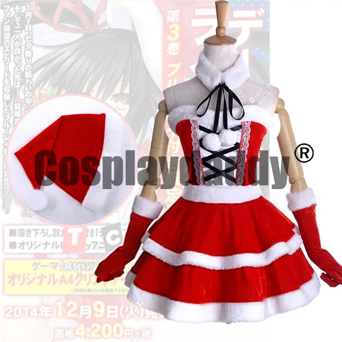 

Date A Live Worst Spirit Kurumi Tokisaki Merry Christmas Dress Outfit Cosplay Costume F006