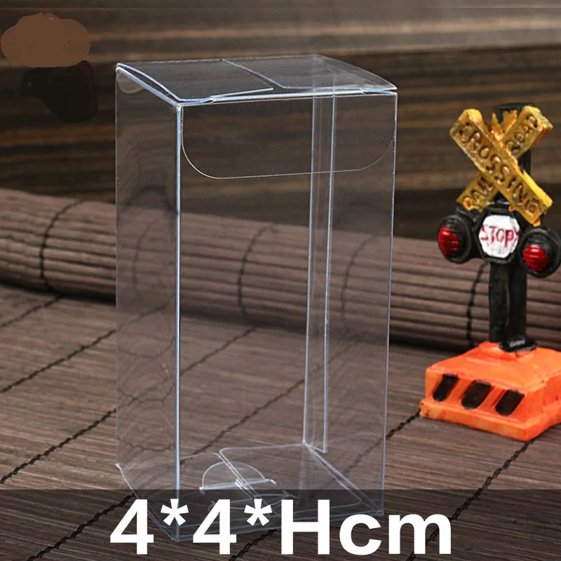 4 *4*H CM Transparent Waterproof PVC Clear Plastic Packaging Boxes Small Craft Gift Wedding Party Favor Transparent Package Box