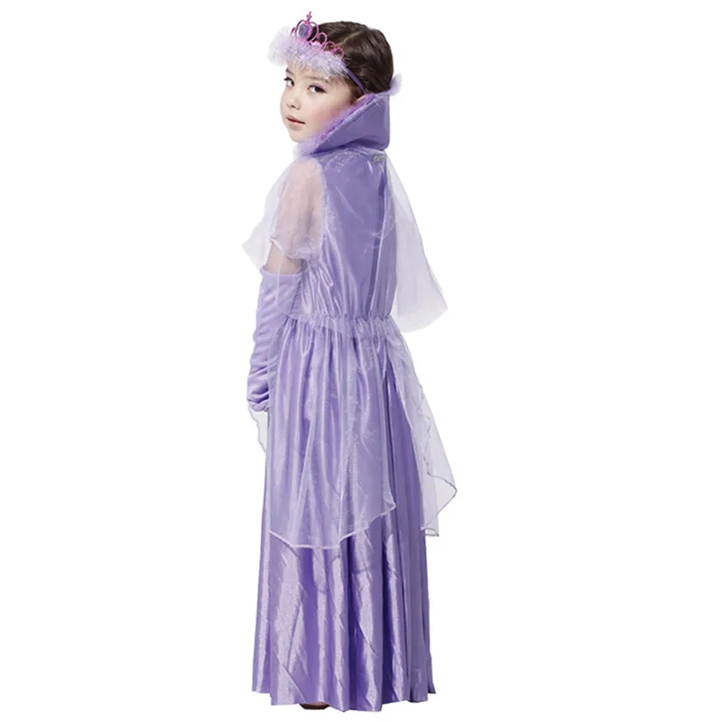 Paarse kleur kinderen meisjes bloemenmeisje prinses kostuum nieuwjaar Kerstmis Halloween carnaval cosplay kleding kinderen fancy dress