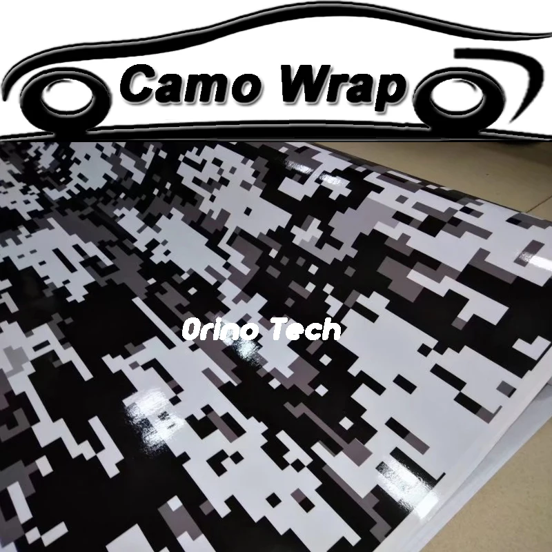 

Digital Vinyl Film Black White Camouflage Car Sticker Film Pixels Car Motorcycle Truck Wrapping Car Decal ORINO WRAPS