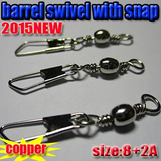 

2019new barrel swivel with safety snap 8#+2A 1000pcs The good quality direct factory