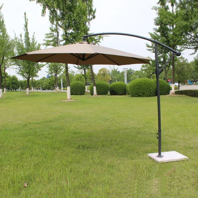 2.7 meter steel advertising umbrella banana hanging sun shading garden parasol outdoor Cabana Shelter 8 bones ( no stone base )