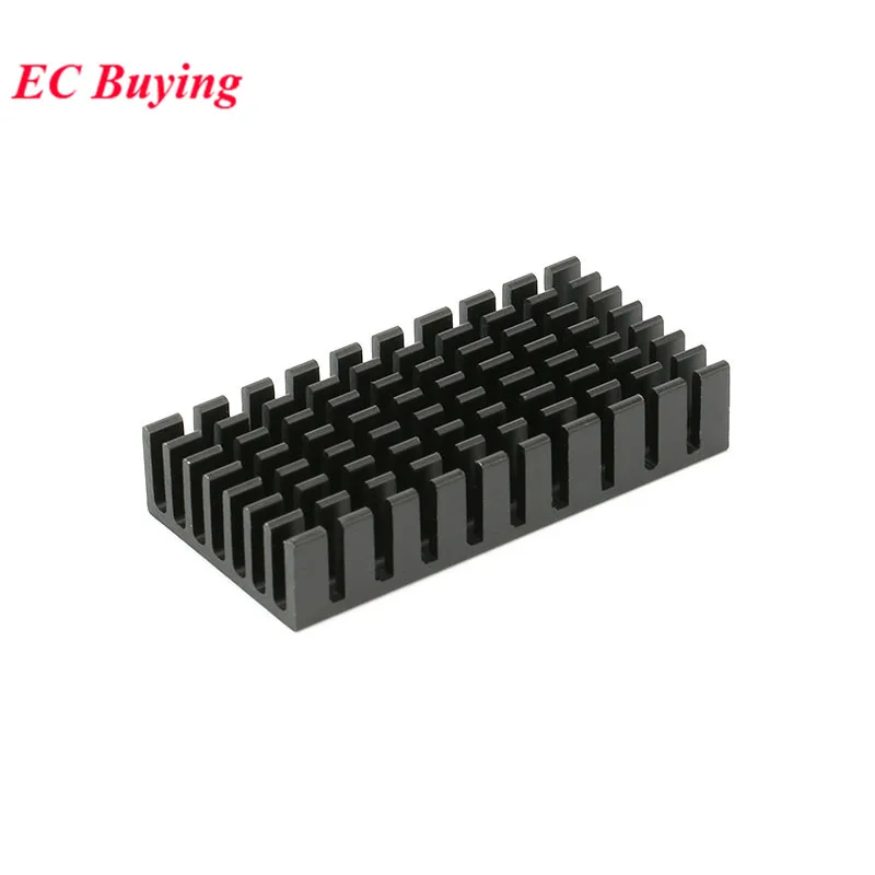 冷却フィン,アルミニウムラジエーター,LED電源用ヒートシンク,ICトランジスタモジュール,PCB,黒,50x25x10mm, 50x25x10mm, 1個