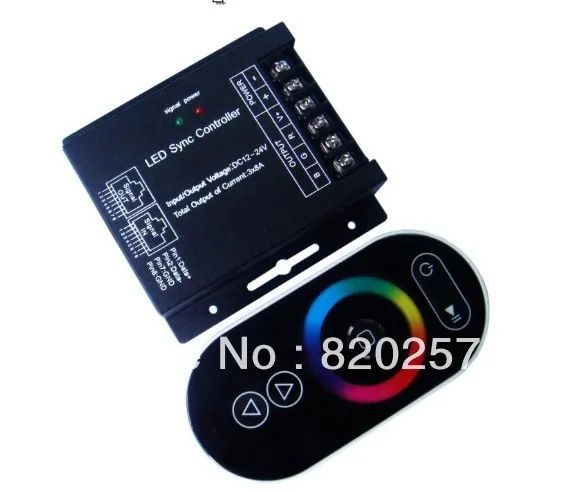 

Free shipping 3pcs/lot RGB Touch Sync Controller DC12-24V, 3*8A, with touch color ring remote