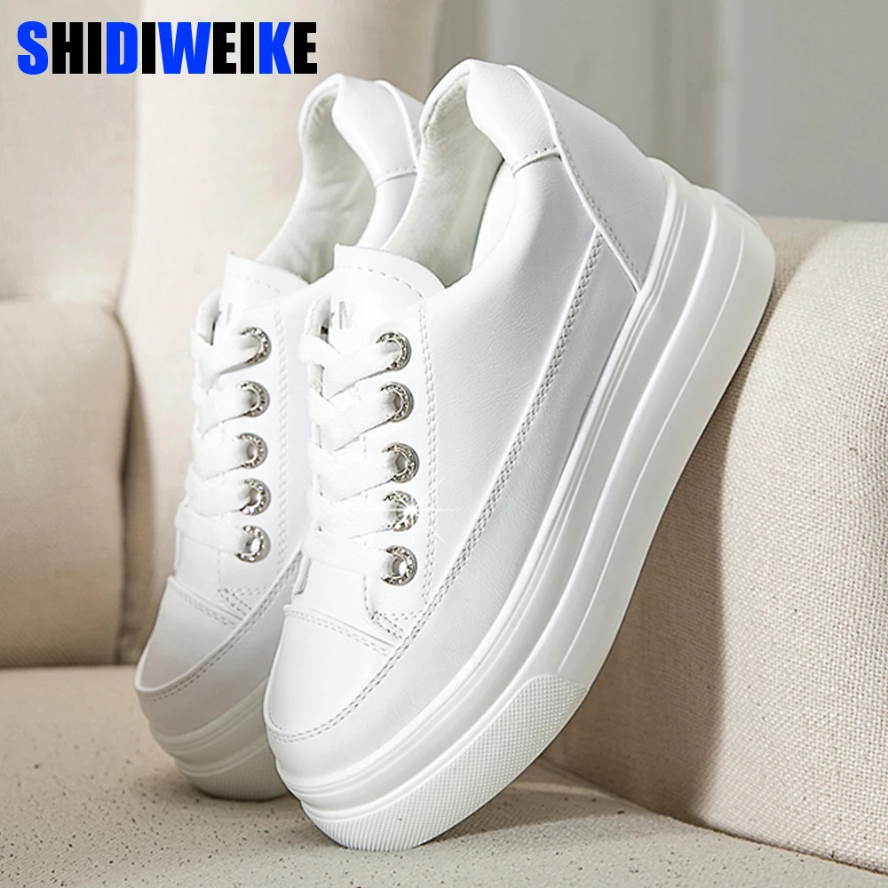 Platform Sneakers New Spring Women Shoes For Woman Casual Shoes Wild Platform Heels Female Leisure Women White Sneakers